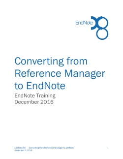 Converting from Reference Manager to EndNote