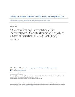 A Structure for Legal Interpretation of the Individuals with Disabilities