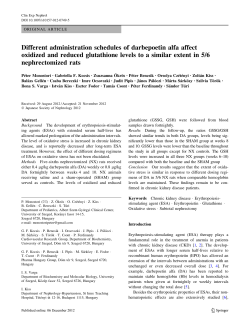 Different administration schedules of darbepoetin alfa affect oxidized