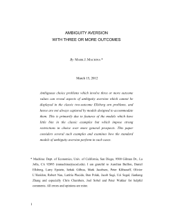 Ambiguity Aversion with Three or More Outcomes