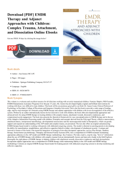 EMDR Therapy and Adjunct Approaches with