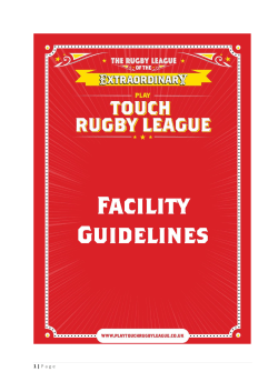Facility Guidelines (Play Touch Rugby League). - Rugby