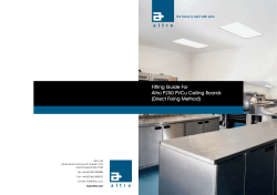Fitting Guide For Altro P250 PVCu Ceiling Boards (Direct Fixing