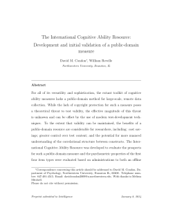 The International Cognitive Ability Resource: Development and