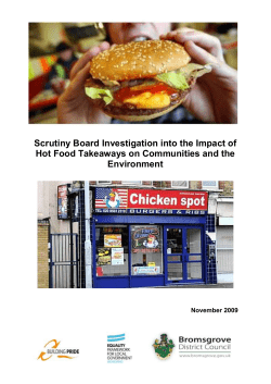 Impact of Hot Food Takeaways Scrutiny Board report