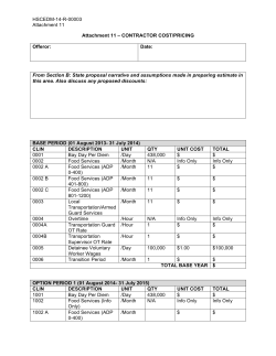 CONTRACTOR COST/PRICING Offeror