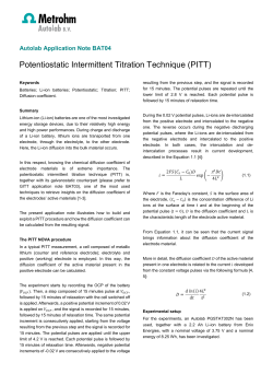 Potentiostatic Intermittent Titration Technique (PITT)