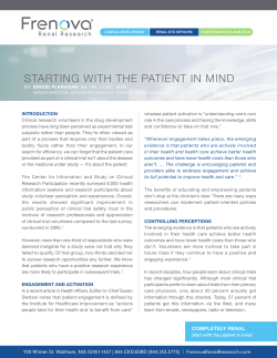 starting with the patient in mind