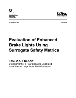 Evaluation of Enhanced Brake Lights Using Surrogate