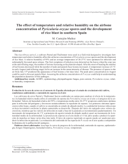 The effect of temperature and relative humidity on the airbone