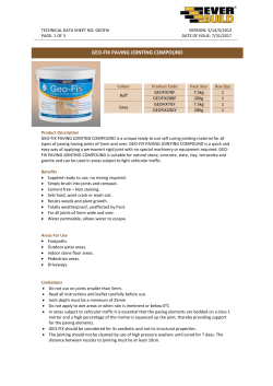 TECHNICAL DATA SHEET NO: GEOFIX VERSION: 5/14/5/2013