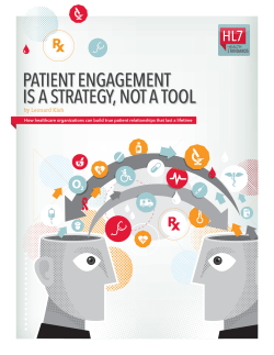 patient engagement is a strategy, not a tool