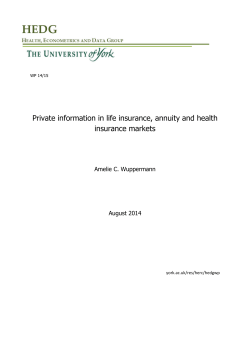 Private information in life insurance, annuity and