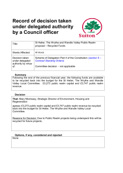 St Helier, The Wrythe and Wandle Valley Public Realm proposal