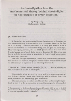 An investigation into the mathematical theory behind check