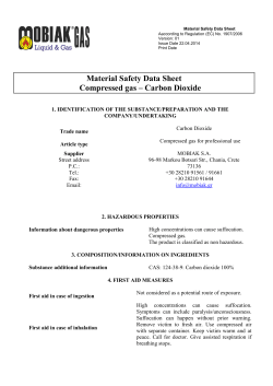 Material Safety Data Sheet Compressed gas &ndash; Carbon
