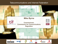 Mike Byrne.pps - Telecommunications and Internet federation