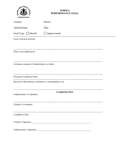Form 4 Performance Goal