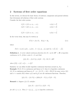 2 Systems of first order equations