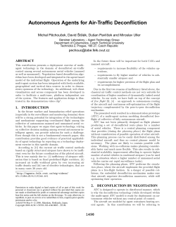 Autonomous Agents for Air-Traffic Deconfliction