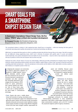 SMART Goals for a Smartphone Chipset Design Team