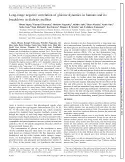 Long-range negative correlation of glucose dynamics in humans