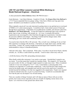 LED 101 and Other Lessons Learned While Working on Model