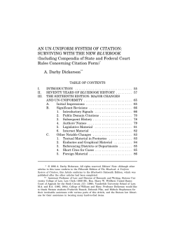 An Un-Uniform System of Citation - Stetson University College of Law