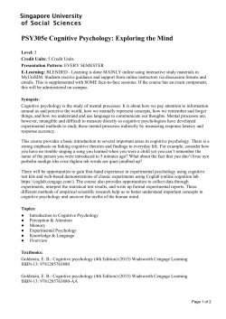 Cognitive Psychology