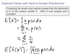 Expected Values with Hard-to-Sample Distributions
