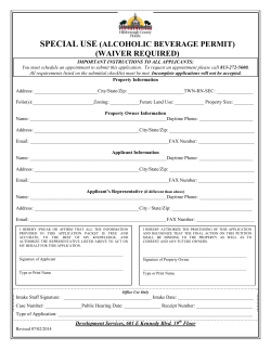 special use (alcoholic beverage permit) (waiver required)