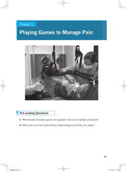 Playing Games to Manage Pain