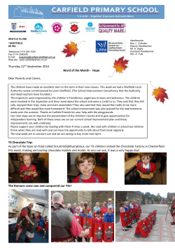 20th September 2016 - Carfield Primary School`s
