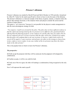 Prisoner`s dilemma - Progetto e