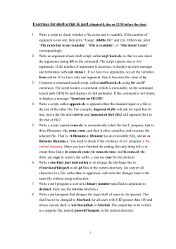 UNIX 系統期中考 學號： 姓名