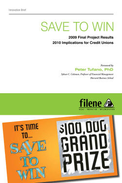 save to win - Filene Research Institute