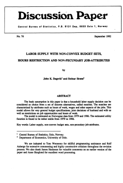 Labor supply with non-convex budget sets, hours restriction