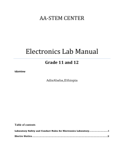 Electronics Lab Manual