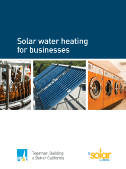 Solar water heating for businesses
