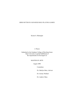 HERO MYTHS IN JAPANESE ROLE-PLAYING GAMES Kieran G