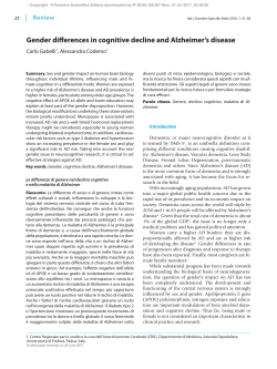 Gender differences in cognitive decline and Alzheimer`s disease