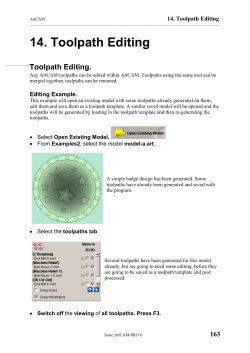 14. Toolpath Editing