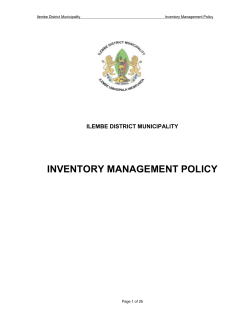 Inventory Management Policy