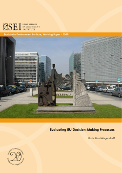 Evaluating EU Decision-Making Processes