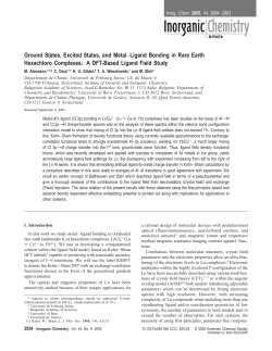 Ground States, Excited States, and Metal&minus;Ligand