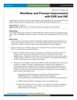 4 Workflow and Process Improvement for EHR and HIE