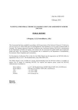 Appendix C: Environmental Fate and Ecotoxicological