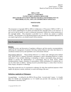 Drug Seeking Behavior Whitepaper