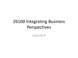 26100 Integrating Business Perspectives