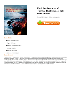 Epub Fundamentals of Thermal-Fluid Sciences Full
